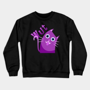 Pretty Purple Silly Cat Crewneck Sweatshirt